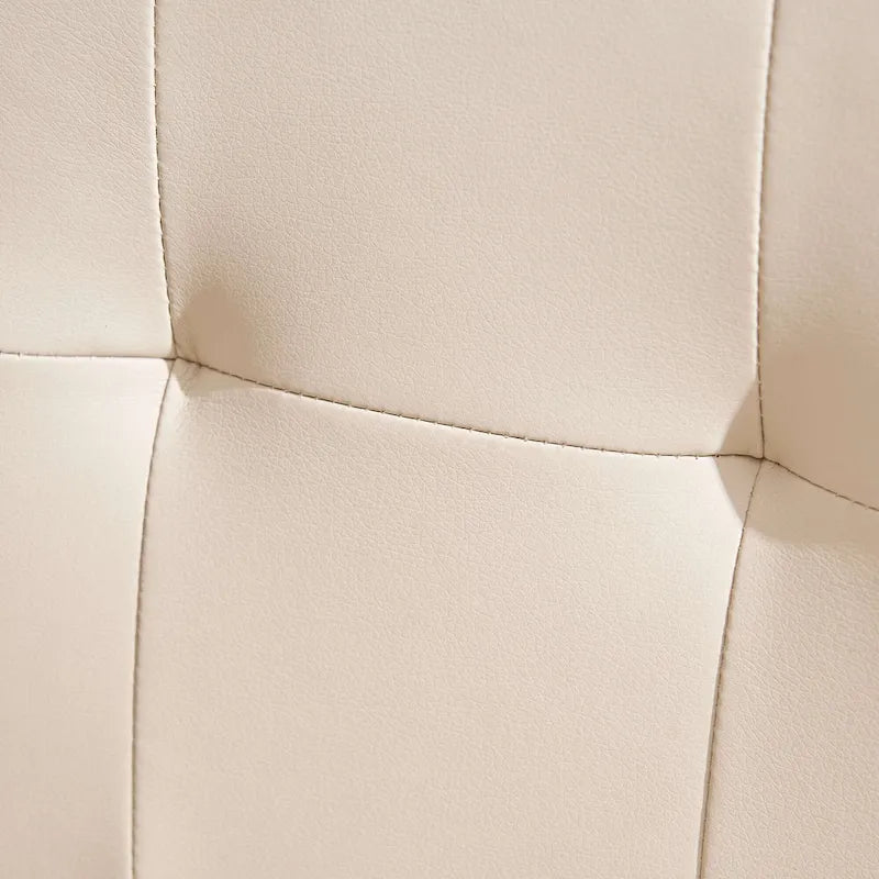 Gepolsterte Esszimmerstühle aus Kunstleder mit Knopfheftung, 2er-Set - 17.5W x 23D x 36.5H