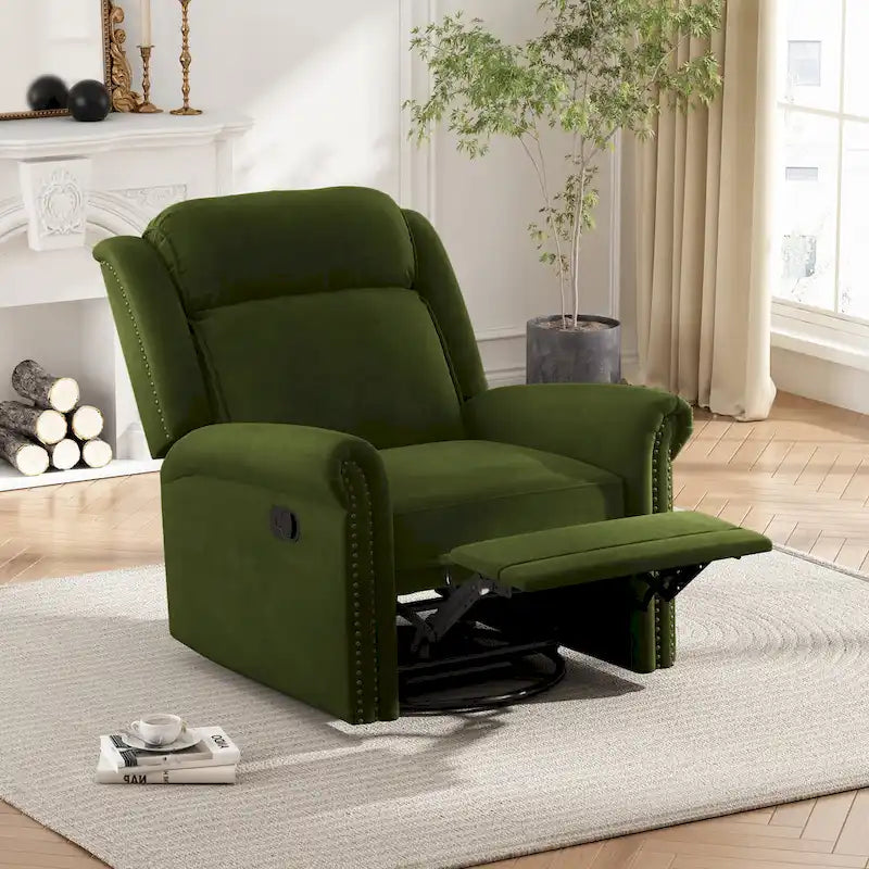 Moderner drehbarer Relaxsessel aus Samt