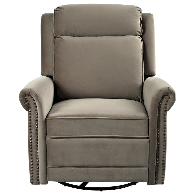 Sillón reclinable giratorio moderno de terciopelo