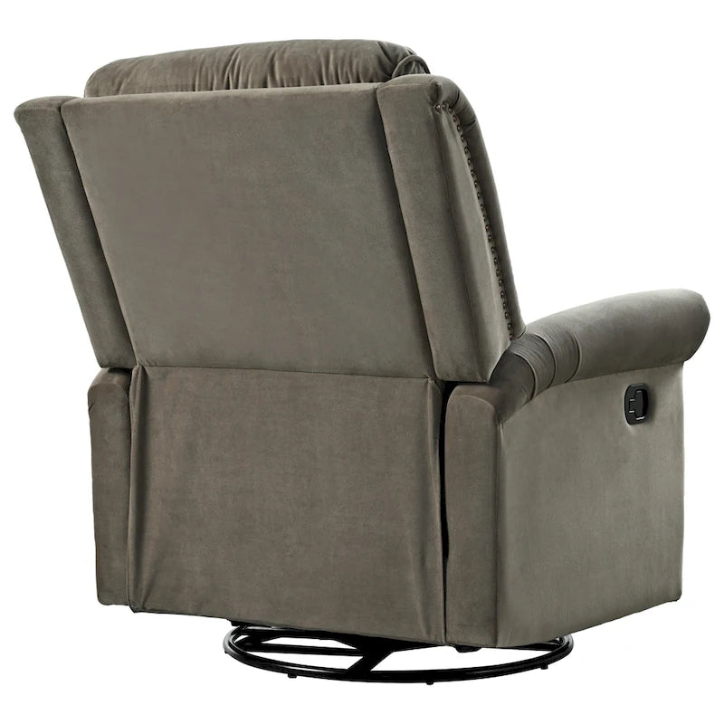 Sillón reclinable giratorio moderno de terciopelo