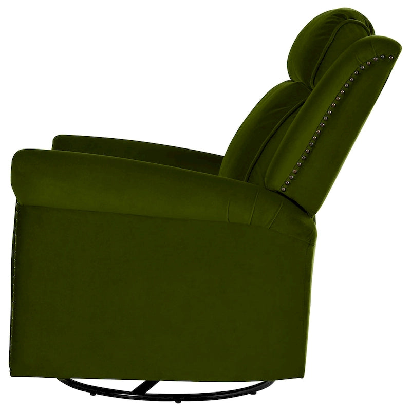 Sillón reclinable giratorio moderno de terciopelo