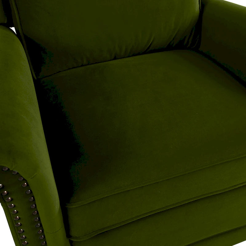 Sillón reclinable giratorio moderno de terciopelo