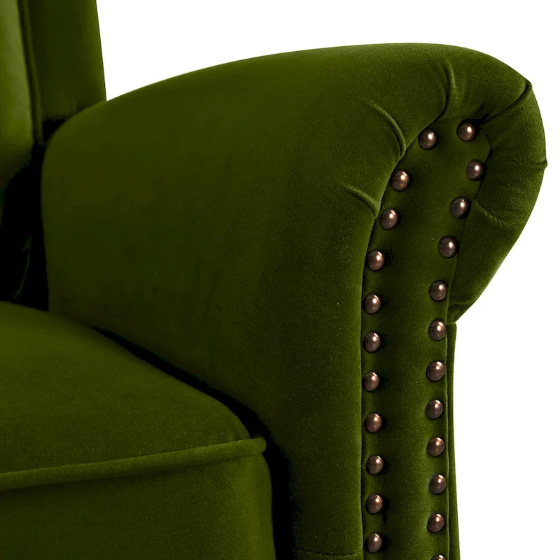 Sillón reclinable giratorio moderno de terciopelo
