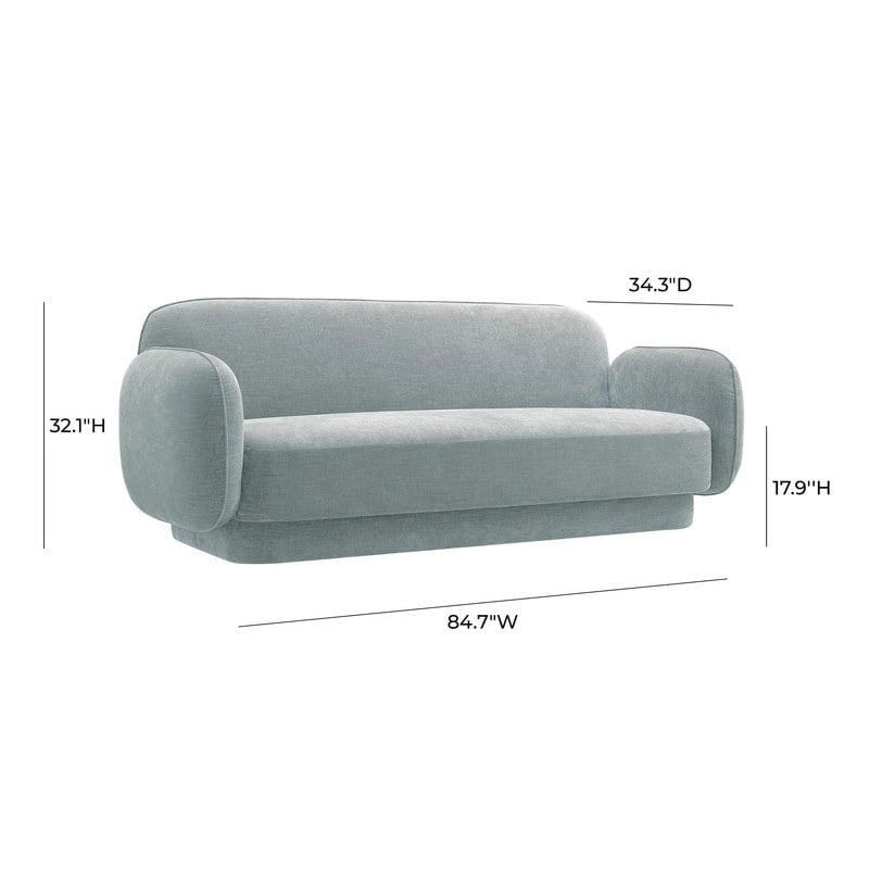 Sofa aus strukturiertem Samt - 84.7W x 34.3D x 32.1H