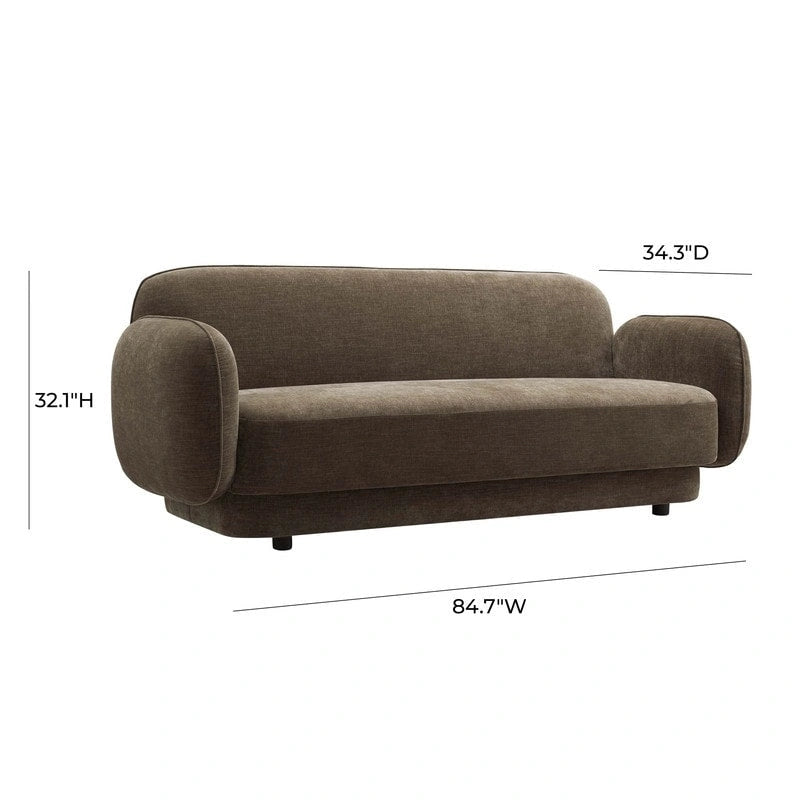 Sofa aus strukturiertem Samt - 84.7W x 34.3D x 32.1H