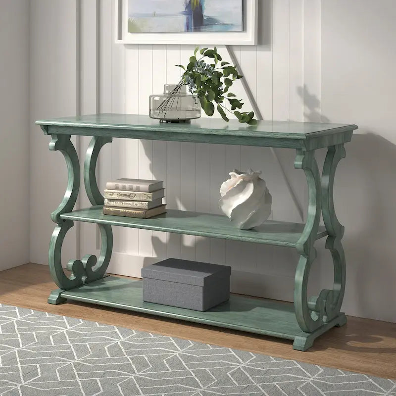 Table de canapé en bois sculpté