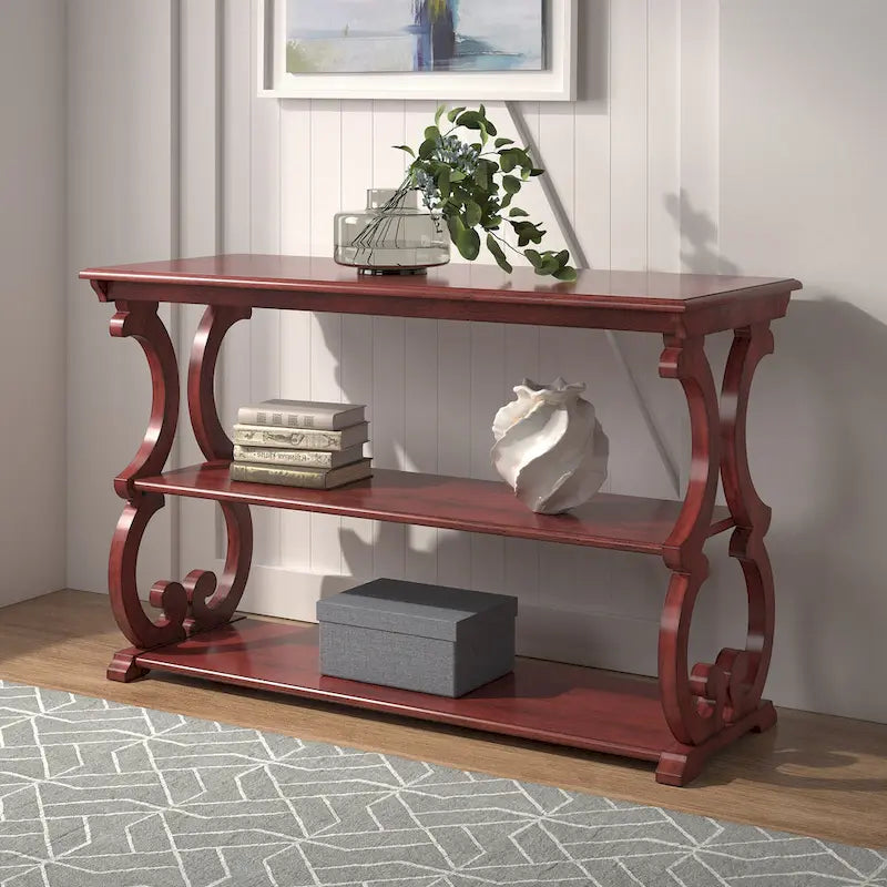 Table de canapé en bois sculpté