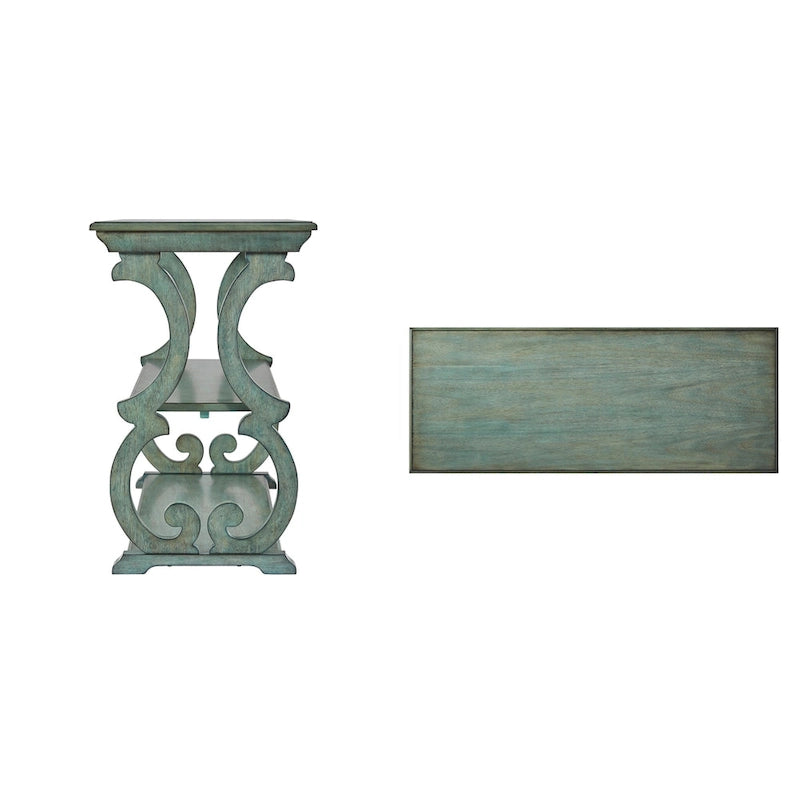 Table de canapé en bois sculpté