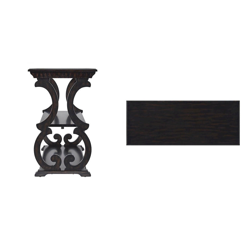 Table de canapé en bois sculpté