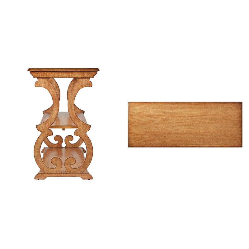 Table de canapé en bois sculpté