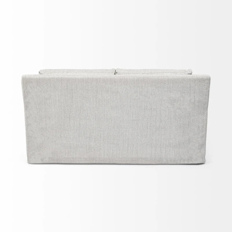 Zweisitzer-Sofa mit beigem Schonbezug