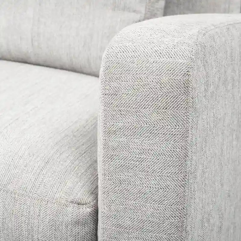 Zweisitzer-Sofa mit beigem Schonbezug