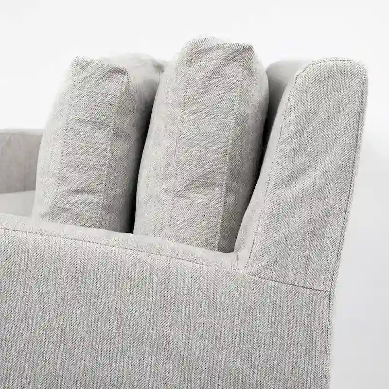 Zweisitzer-Sofa mit beigem Schonbezug