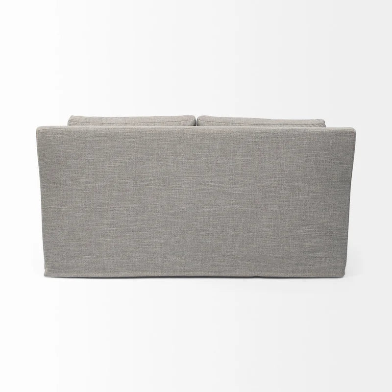 Zweisitzer-Sofa mit beigem Schonbezug