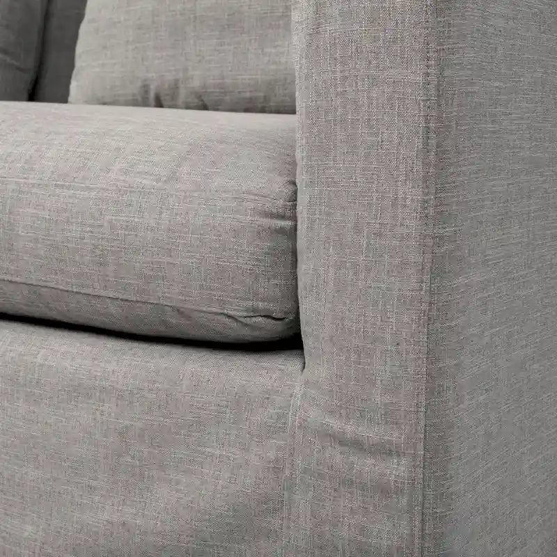 Zweisitzer-Sofa mit beigem Schonbezug