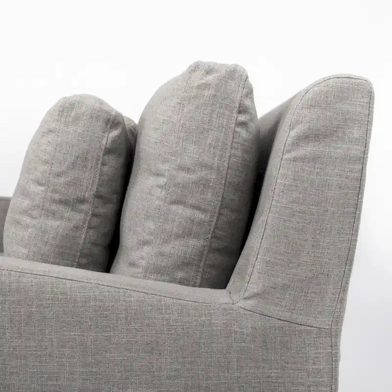 Zweisitzer-Sofa mit beigem Schonbezug