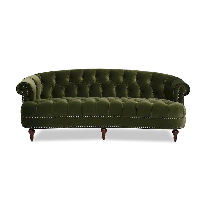 Sofa aus Samt mit Knopfheftung im Mid-Century-Modern-Stil, 84