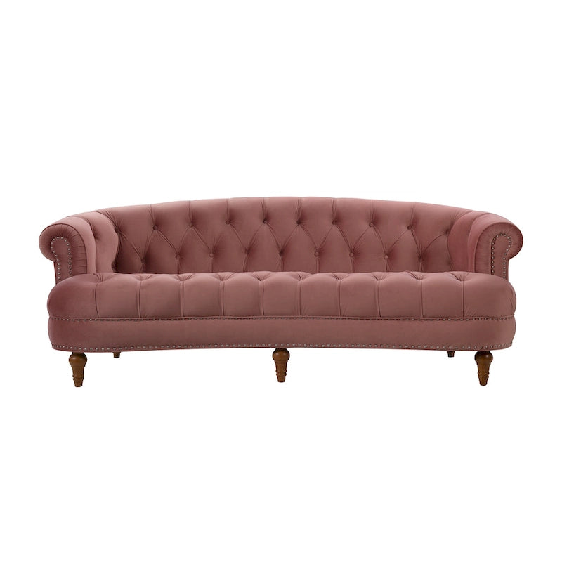 Sofa aus Samt mit Knopfheftung im Mid-Century-Modern-Stil, 84