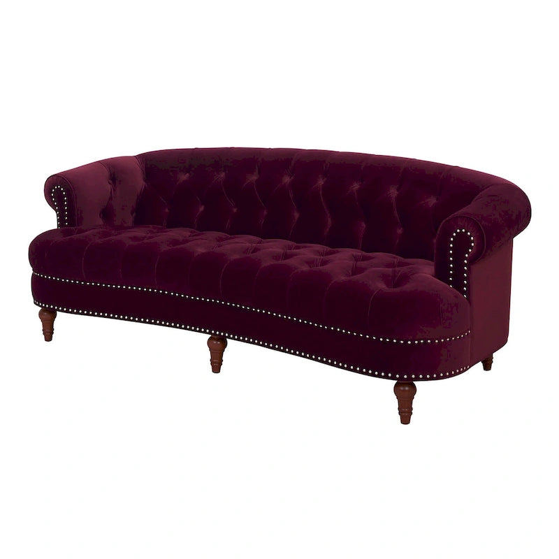 Sofa aus Samt mit Knopfheftung im Mid-Century-Modern-Stil, 84