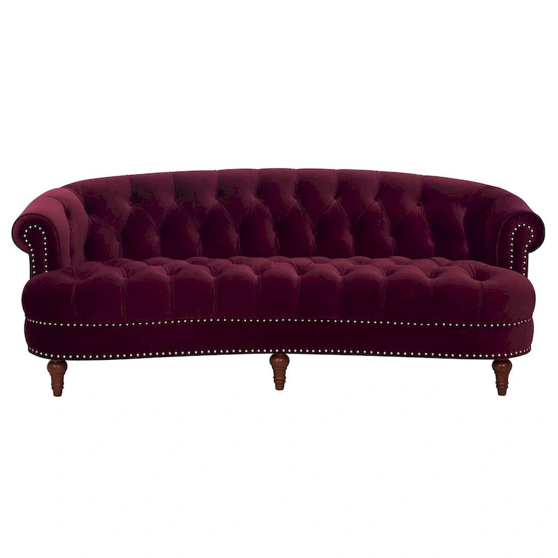 Sofa aus Samt mit Knopfheftung im Mid-Century-Modern-Stil, 84