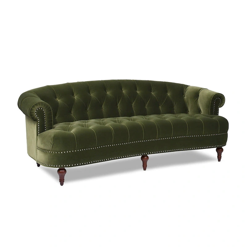 Sofa aus Samt mit Knopfheftung im Mid-Century-Modern-Stil, 84