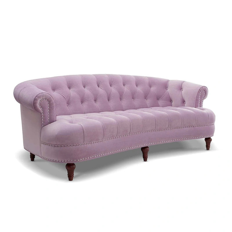 Sofa aus Samt mit Knopfheftung im Mid-Century-Modern-Stil, 84