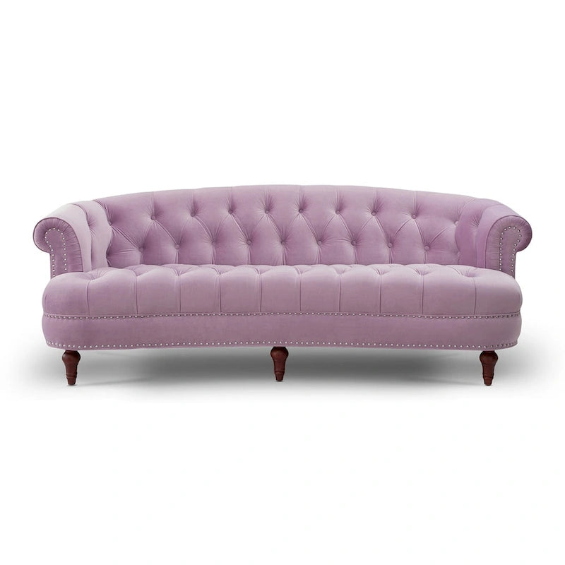 Sofa aus Samt mit Knopfheftung im Mid-Century-Modern-Stil, 84