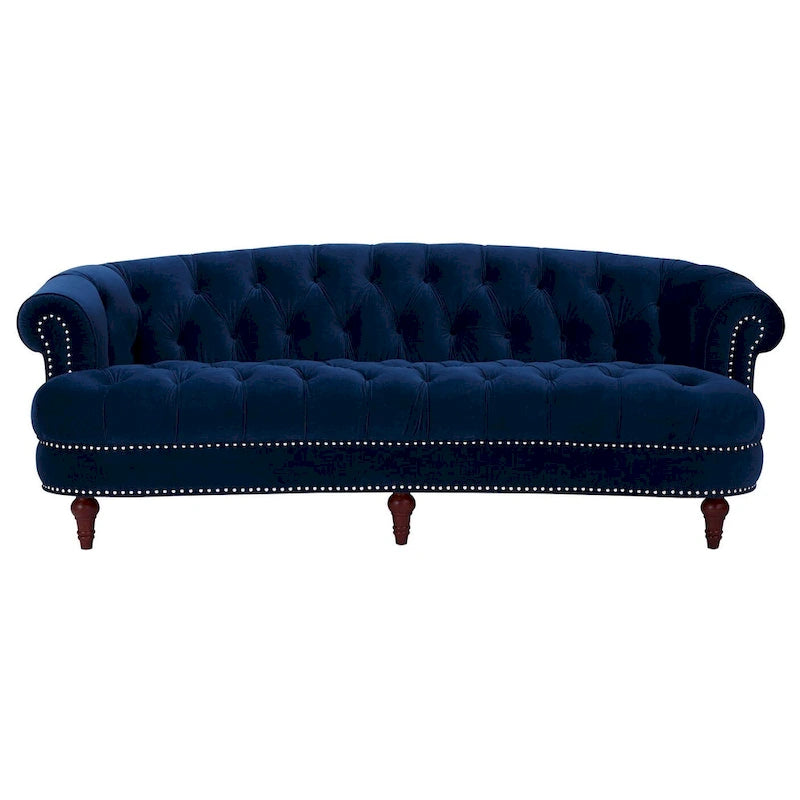Sofa aus Samt mit Knopfheftung im Mid-Century-Modern-Stil, 84