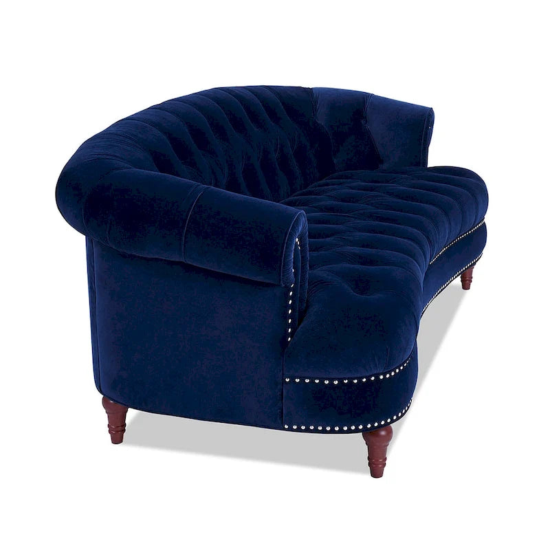 Sofa aus Samt mit Knopfheftung im Mid-Century-Modern-Stil, 84