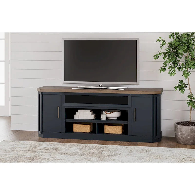 Signature Design by Ashley Brown and Blue Landocken 83 TV Stand - 83W x 20D x 33H