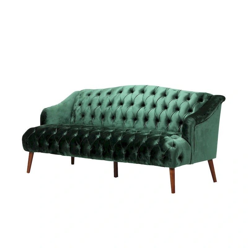 Modernes glamouröses Sofa aus Samt mit Knopfheftung