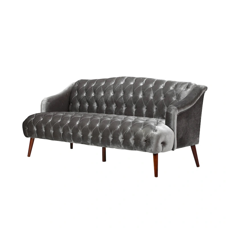 Modernes glamouröses Sofa aus Samt mit Knopfheftung
