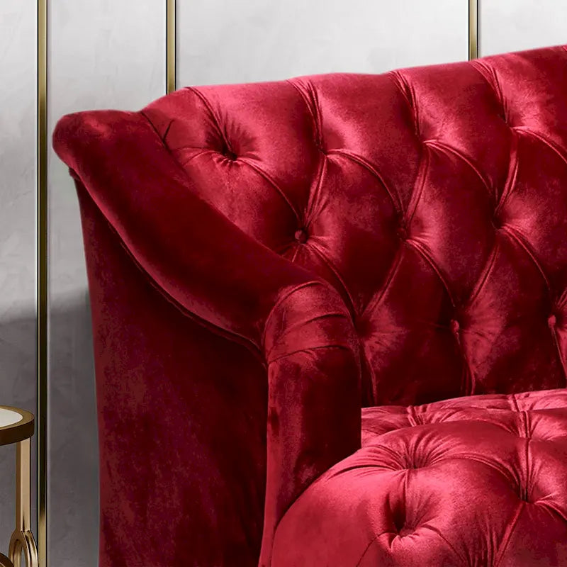 Modernes glamouröses Sofa aus Samt mit Knopfheftung
