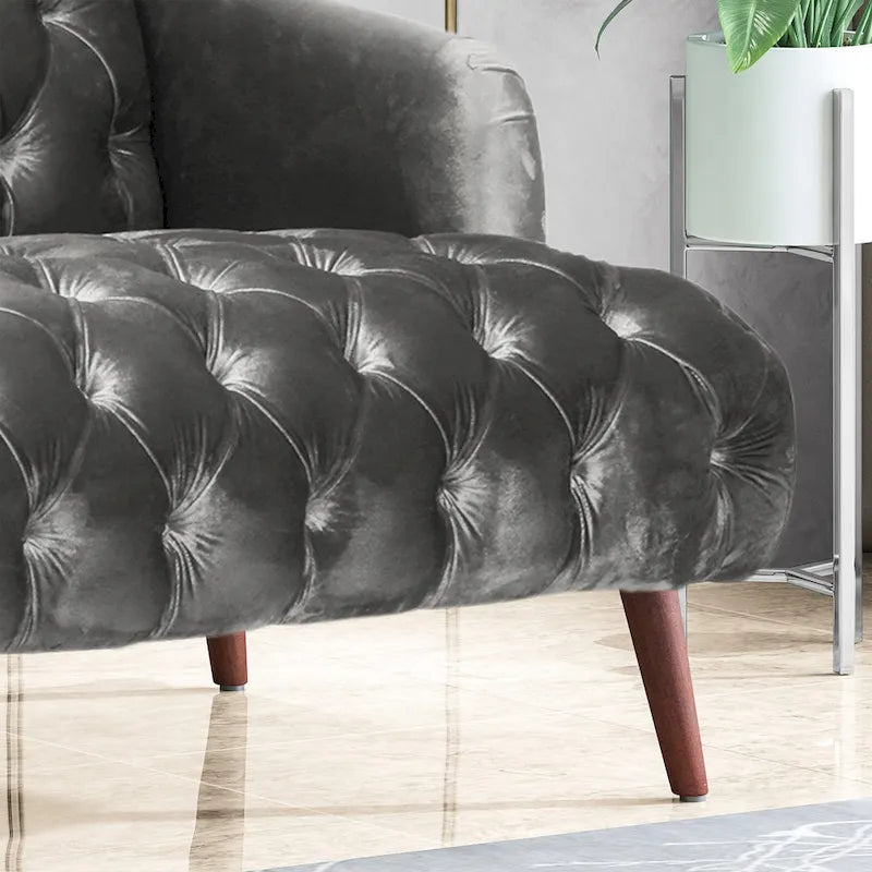 Modernes glamouröses Sofa aus Samt mit Knopfheftung