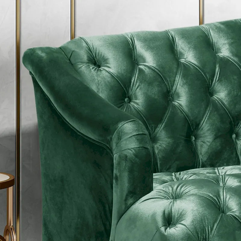 Modernes glamouröses Sofa aus Samt mit Knopfheftung