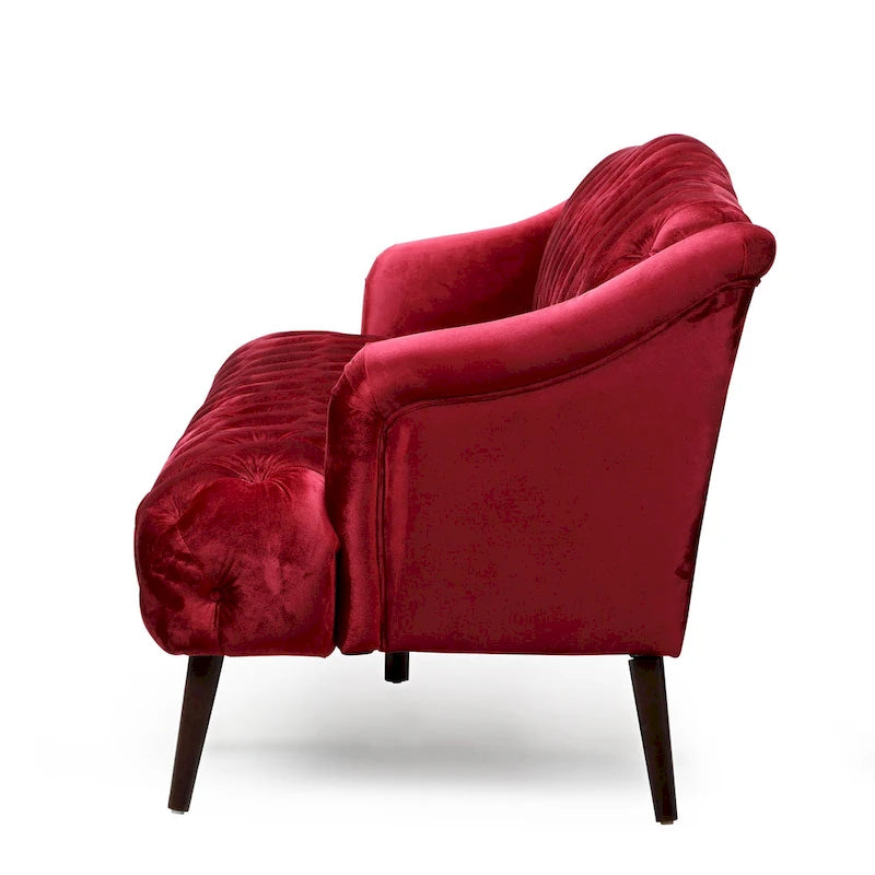 Modernes glamouröses Sofa aus Samt mit Knopfheftung