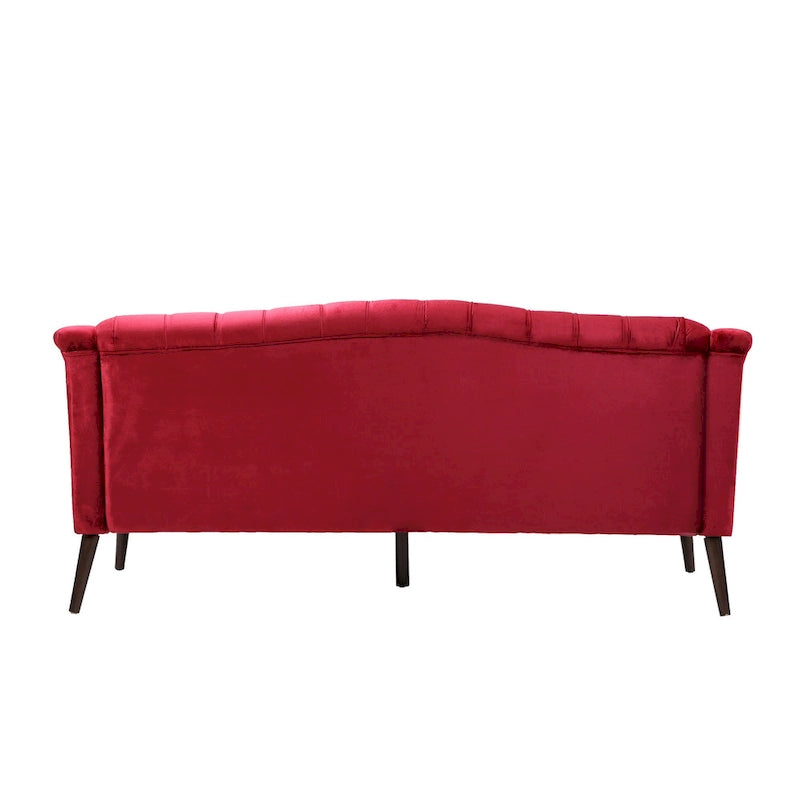 Modernes glamouröses Sofa aus Samt mit Knopfheftung