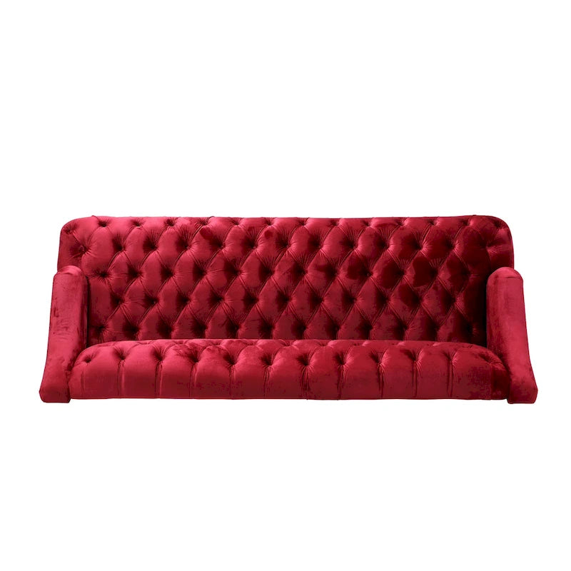 Modernes glamouröses Sofa aus Samt mit Knopfheftung