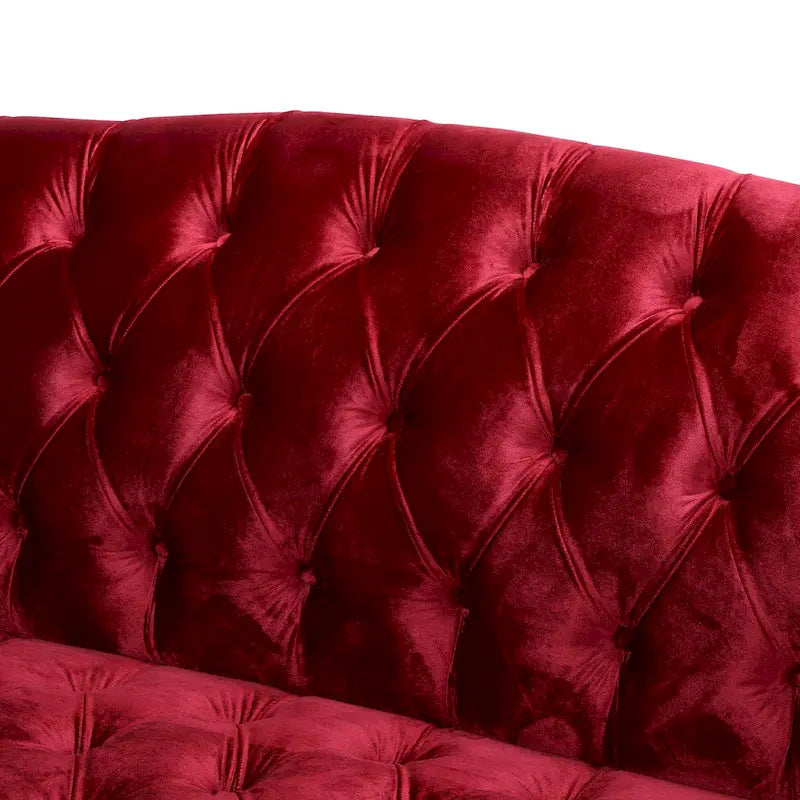 Modernes glamouröses Sofa aus Samt mit Knopfheftung