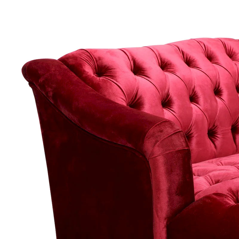 Modernes glamouröses Sofa aus Samt mit Knopfheftung