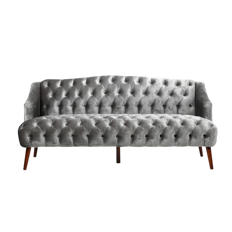 Modernes glamouröses Sofa aus Samt mit Knopfheftung