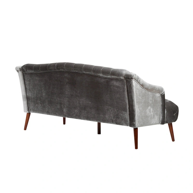 Modernes glamouröses Sofa aus Samt mit Knopfheftung