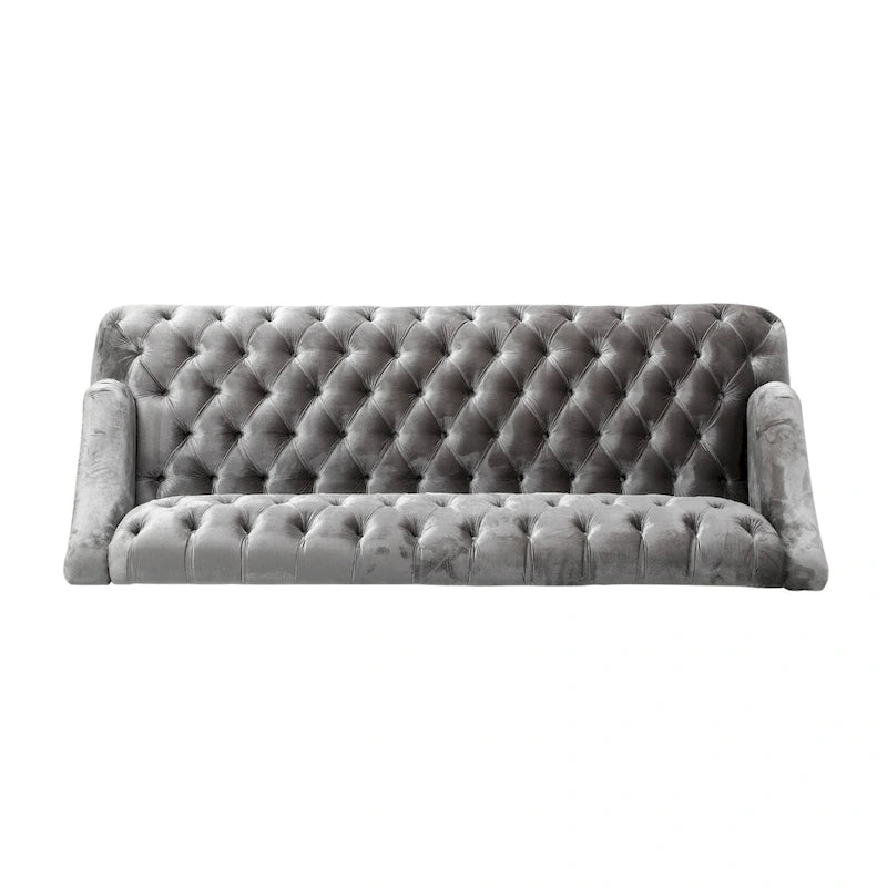 Modernes glamouröses Sofa aus Samt mit Knopfheftung
