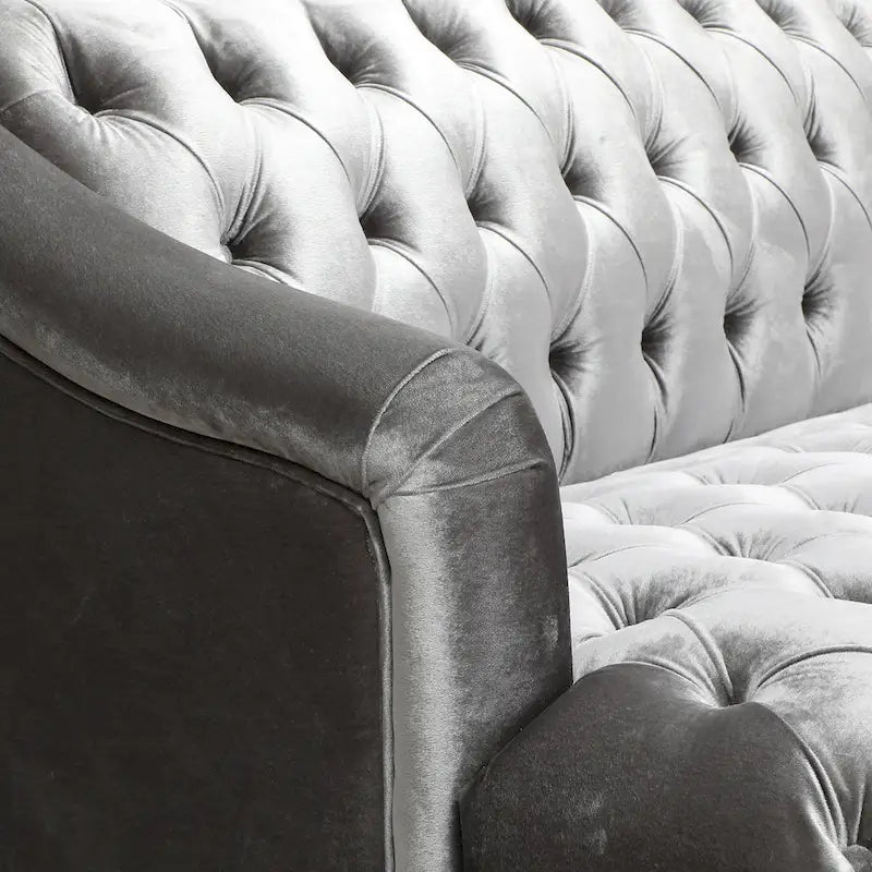 Modernes glamouröses Sofa aus Samt mit Knopfheftung