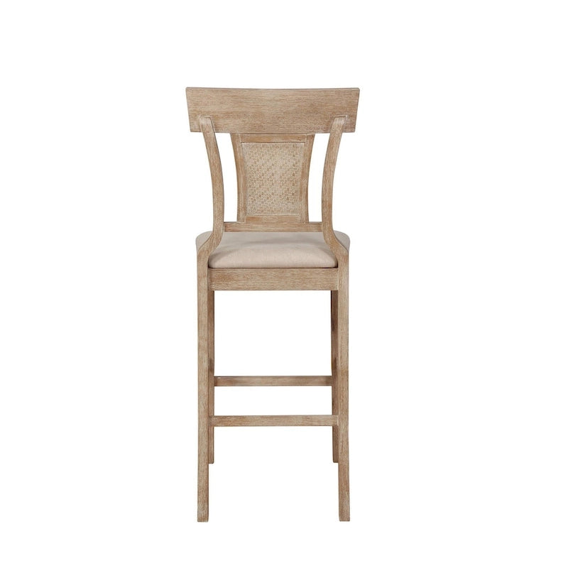 Handgeflochtener Barhocker im Landhausstil aus Rattan