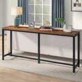 Table console extra longue de 70.9 pouces à placer derrière le canapé, table étroite pour entrée