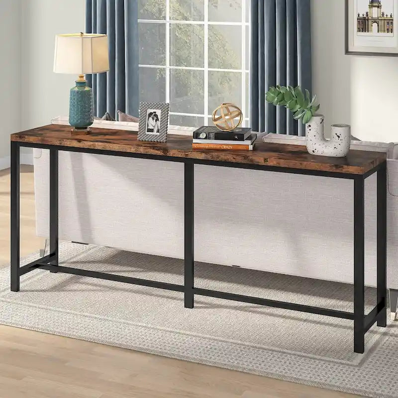 Extralanger Konsolentisch, 70.9 inch, hinter dem Sofa, schmaler Flurtisch