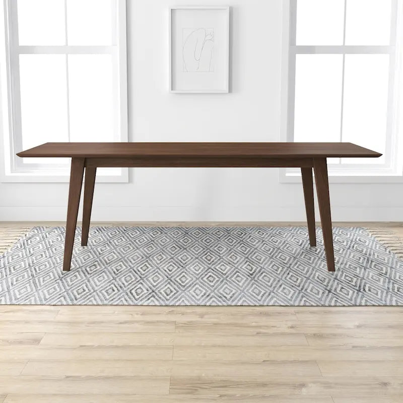 Rechteckiger Esstisch aus Walnussholz im Mid-Century-Stil, 86 inch