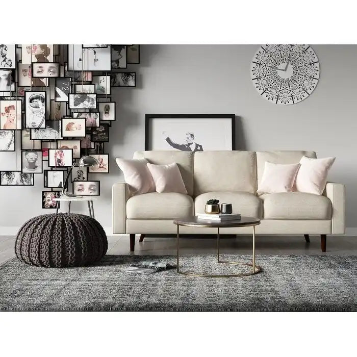 Sofa mit quadratischen Armlehnen, 71.7