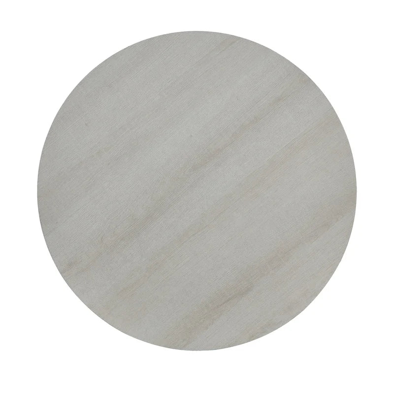 Table d’appoint contemporaine ronde avec étagère en bois